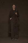 Mutedance 24 Autumn and Winter Button Slim Fit Wool Long Coat MD-MD24FW14-BROWN